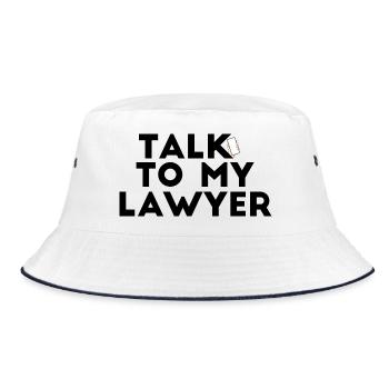 Talk To My Lawyer - Bucket Hat - white/navy - Front