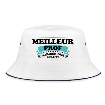Meilleur prof - Bob - blanc/marine - Devant