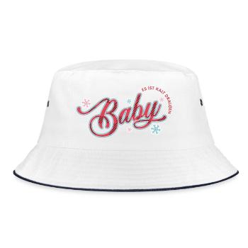Baby it's cold outside - Bucket Hat - white/navy - Front