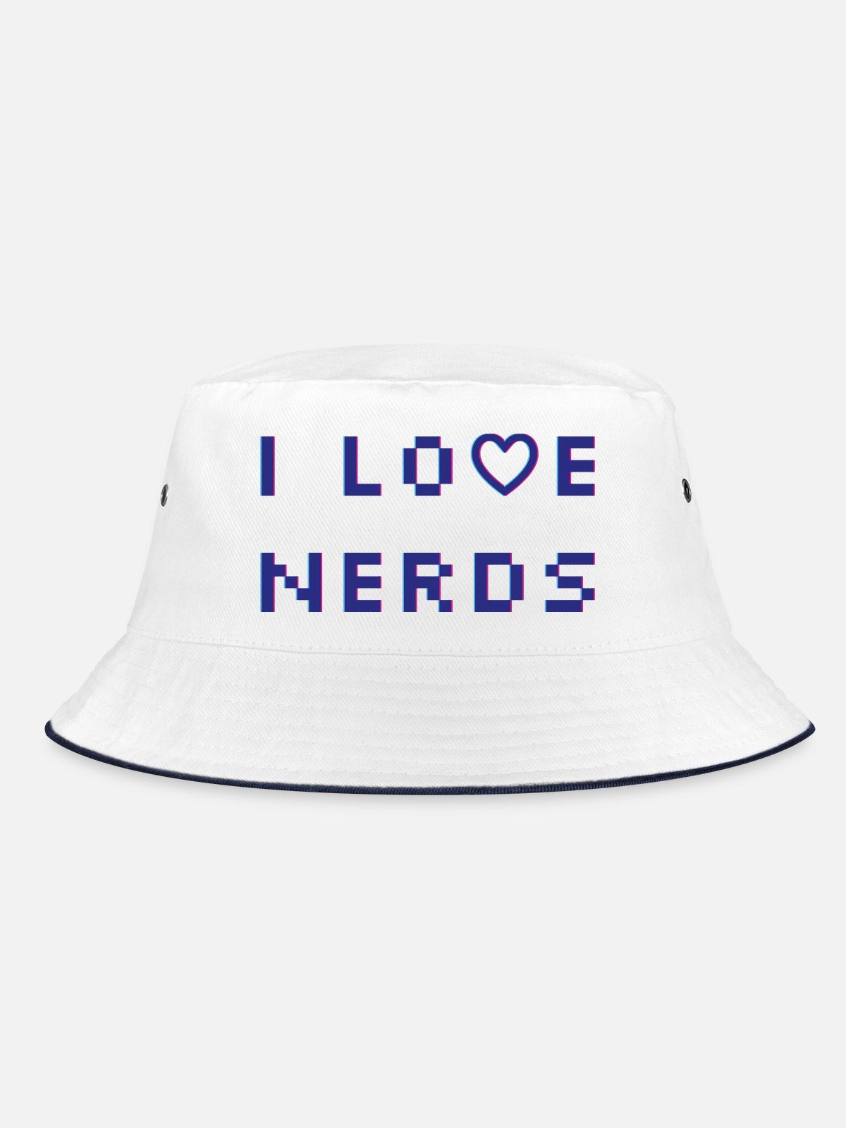 J’adore les nerds - Bob - blanc/marine - Devant