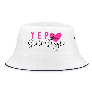 Still Single - Bucket Hat - white/navy - Front