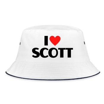 J'aime Scott Red Heart Love Fan Gift - Bob - blanc/marine - Devant