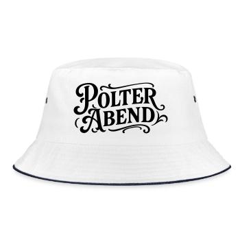 Polter Abend Bräutigam Party - Bucket Hat - Weiß/Navy - Vorne