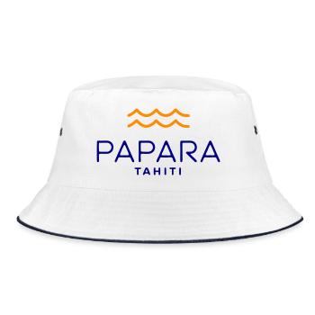 Papara Tahiti Wave Tee - Bucket Hat - white/navy - Front