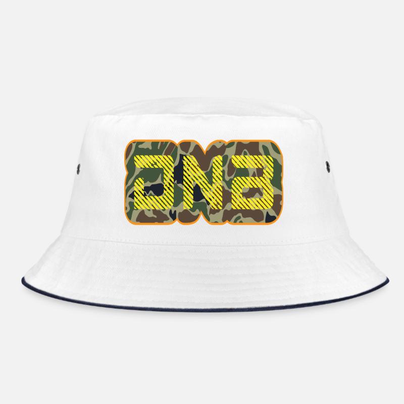 DNB Camo Glyphs Neon Bucket Hat