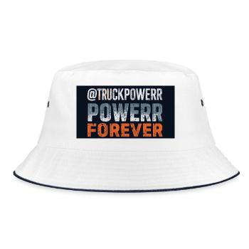 Truck Power für immer verzweifelt - Bucket Hat - Weiß/Navy - Vorne