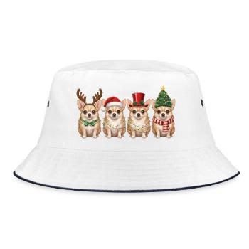 Lumières de Noël du Père Noël Chihuahua - Bob - blanc/marine - Devant