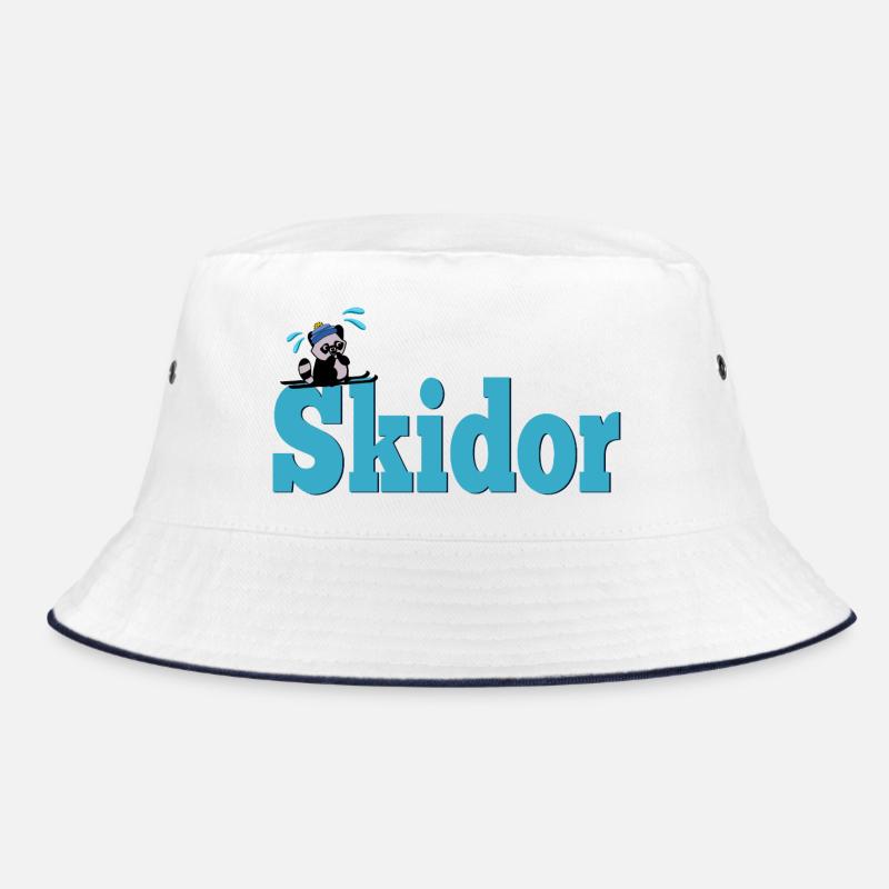 ski - Lystfisker-bøllehat - hvid/marineblå