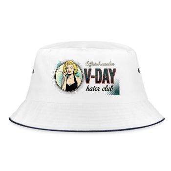 Anti-Saint-Valentin – V-Day Hater Club Pop Art - Bob - blanc/marine - Devant