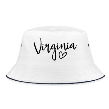 Virginia Heart Women's Love Virginia - Bucket Hat - white/navy - Front