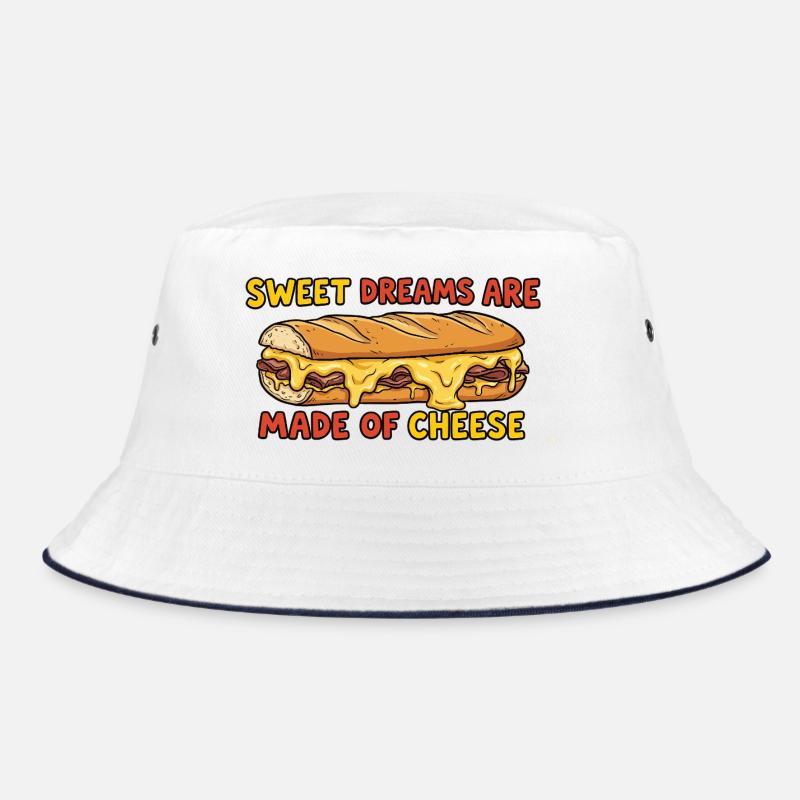 Funny Cheese Sandwich Saying Design Bucket Hat