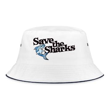 Graphique de l’océan Save the Sharks - Bob - blanc/marine - Devant