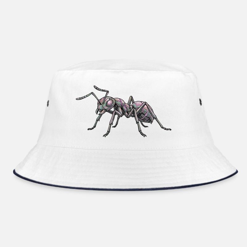 Futuristic Robot Ant Purple Pink Ant Bucket Hat