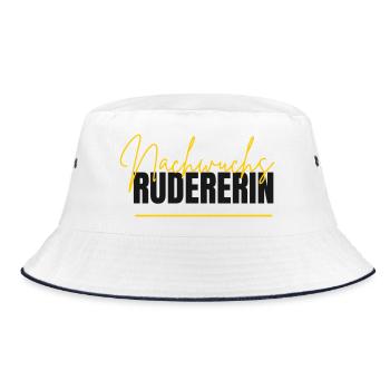 Nachtwuchs Ruderin - Bucket Hat - Weiß/Navy - Vorne