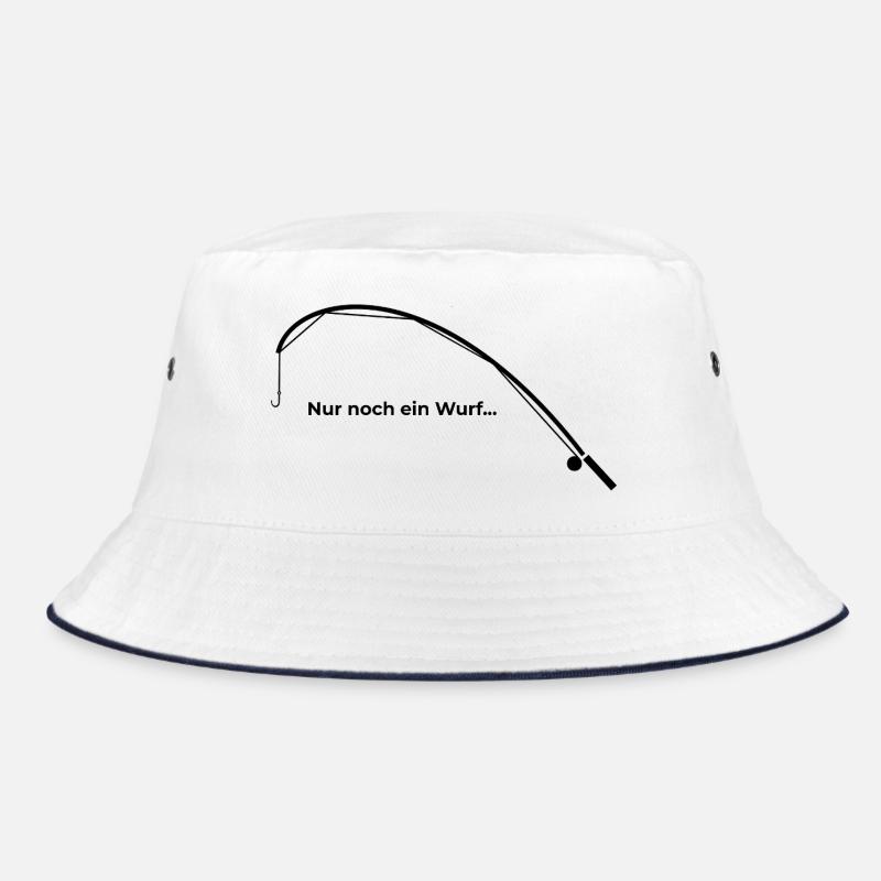 Nur noch ein Wurf - Bucket Hat - Weiß/Navy