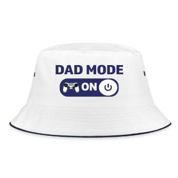 Dad mode on – Strong Dad Life Design - Bucket Hat - white/navy - Front