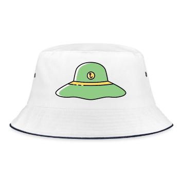Angelhut Icon - Bucket Hat - Weiß/Navy - Vorne
