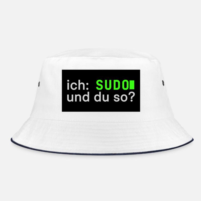 ich: SUDO und du so? Linux Sticker Design Bucket Hat