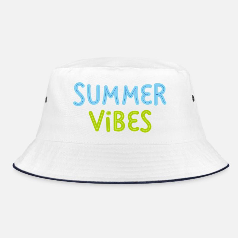 Summer Vibes Bright Color Minimal Fun Design Bucket Hat