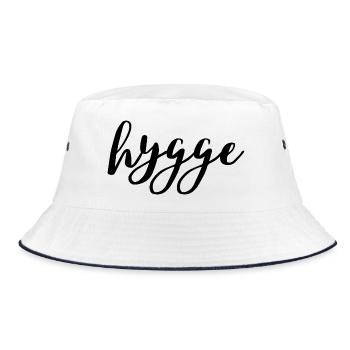 hygge_black - Bucket Hat - Weiß/Navy - Vorne