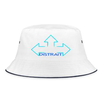 distracted - Bucket Hat - white/navy - Front