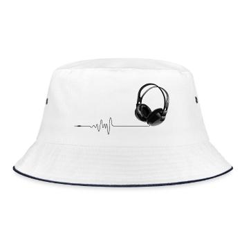 Lifeline Music Headphone ECG DJ - Bob - blanc/marine - Devant
