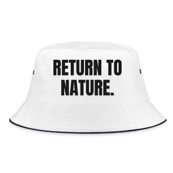 RETURN TO NATURE | Ancestral Lifestyle Carnivore - Bucket Hat - Weiß/Navy - Vorne