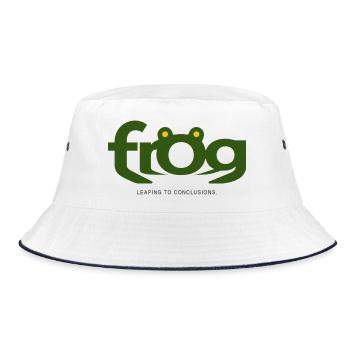 FROG – Jumping Straight to Conclusions - Bucket Hat - white/navy - Front