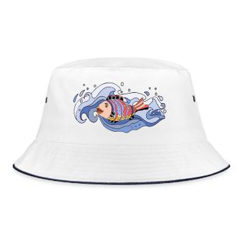 poisson - Bob - blanc/marine - Devant