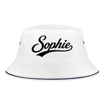 Sophie Name Gift First Last Family - Bucket Hat - white/navy - Front