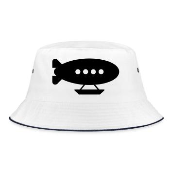 Airship - Bucket Hat - white/navy - Front