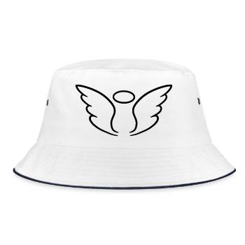 angel wings black - Bucket Hat - Weiß/Navy - Vorne
