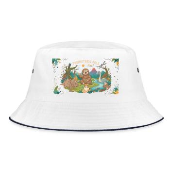 Prehistoric Pals Dino & Friends - Bucket Hat - Weiß/Navy - Vorne
