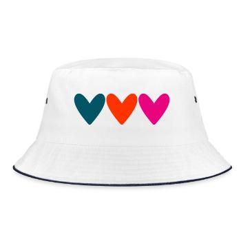 VALENTINE'S DAY. Bachelorette party. I LOVE YOU. I LOVE YOU. LOVE - Bucket Hat - white/navy - Front