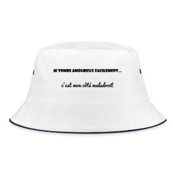 AMOUREUX. AMOUR. COUPLE. ANNIVERSAIRE. MESSAGE - Bob - blanc/marine - Devant