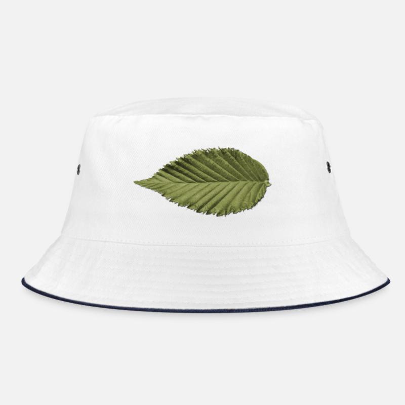Leaf Structure Olive Green Pattern Bucket Hat