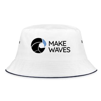 Wave - Make Waves - Bucket Hat - white/navy - Front