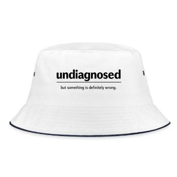 ✨️ undiagnosed ✨️ - Bucket Hat - white/navy - Front