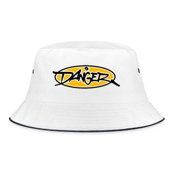 Danger! - Bucket Hat - Weiß/Navy - Vorne