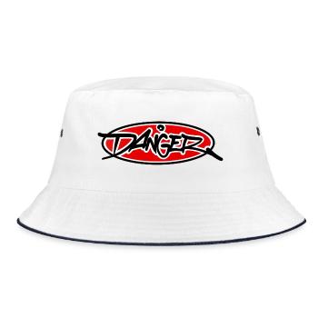 Danger! - Bucket Hat - white/navy - Front
