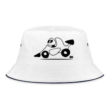 Race car - Bucket Hat - white/navy - Front