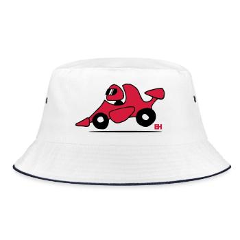 Race car - Bucket Hat - white/navy - Front