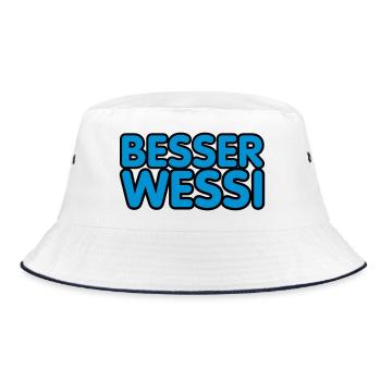 Besser Wessi - Bucket Hat - Weiß/Navy - Vorne