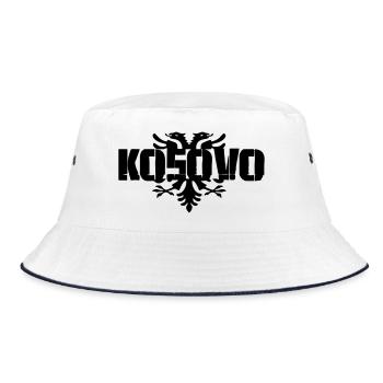 kosovo - Bucket Hat - Weiß/Navy - Vorne