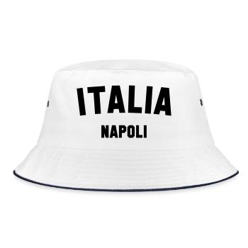 NEAPEL Napoli Italia Italy Italien - Bucket Hat - Weiß/Navy - Vorne