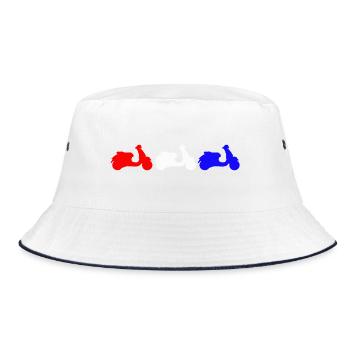 Roller - Bucket Hat - Weiß/Navy - Vorne