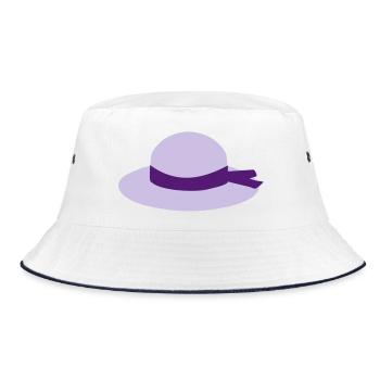 hat - Bucket Hat - white/navy - Front