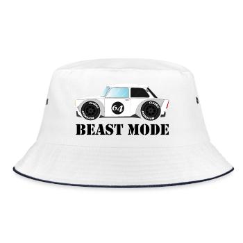 trabi Pappe Auto Klassiker Tuning - Bucket Hat - Weiß/Navy - Vorne