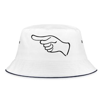An Indicative Hand - Bucket Hat - white/navy - Front