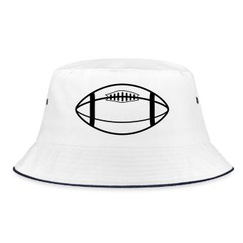 rugby ball - Bucket Hat - Weiß/Navy - Vorne